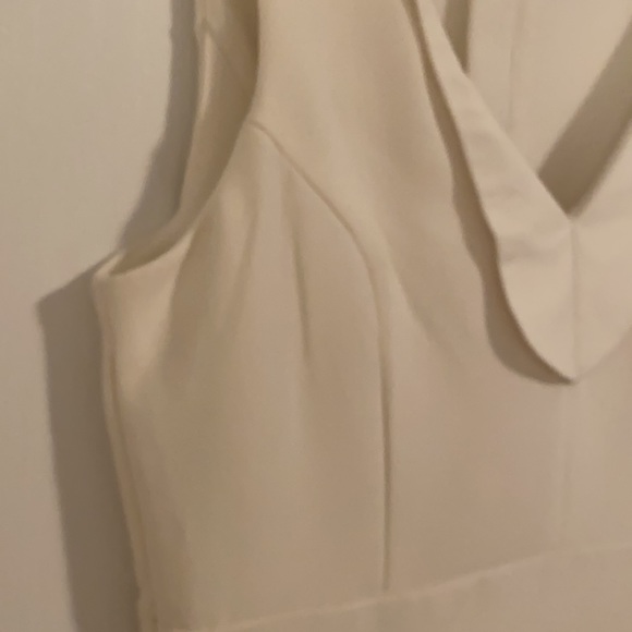 White Vera Moda stunning dress with faux leather trim. Excellent quality!! - Picture 5 of 15